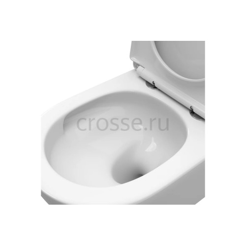 Унитаз подвесной безободковый с сиденьем и смывом TORNADO BelBagno UNO-TOR BB5177CH-TOR/SC