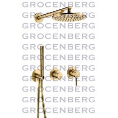Душевой комплект Grocenberg GB5090 Золото матовый