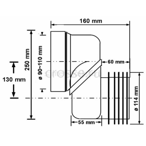 Эксцентрик фановый 110 с 130мм смещением McAlpine, WCLO-13