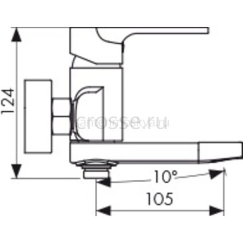 Смеситель KAISER Linear для ванны 59022