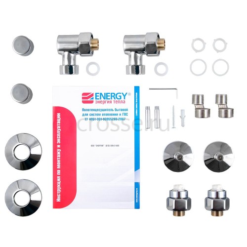 Водяной полотенцесушитель Energy Breeze Prestige 800x500 хром, подключение нижнее, боковое, диагональное, без полки (EWTRBRZPR0805000000)