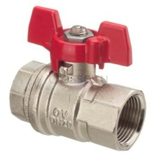 Кран шаровый 1/2 ВВ маховик из алюминия Optibal Oventrop