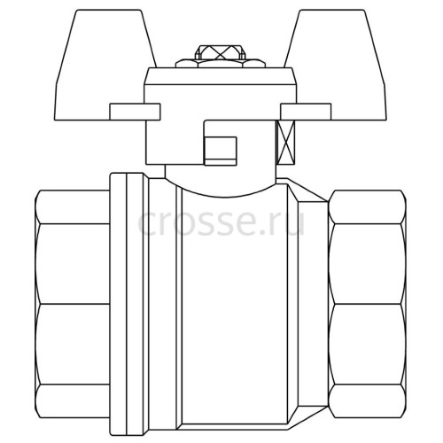 Кран шаровый 1/2 ВВ маховик из алюминия Optibal Oventrop
